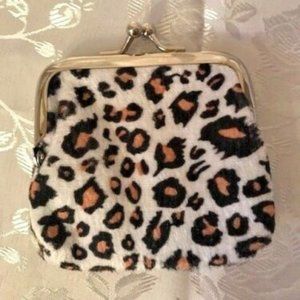 3/$5 Cheetah Print Kiss Lock Coin Purse